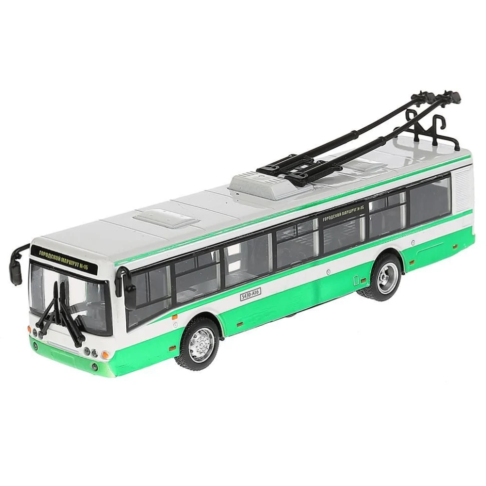Тролейбус 6407B 1:72 металевий зелений 16х4х3,5 см
