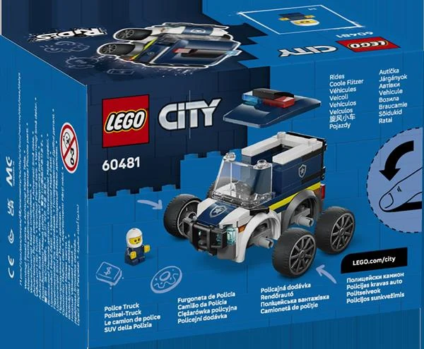 Конструктор LEGO Поліцейська вантажівка 71 деталь пластик 60481