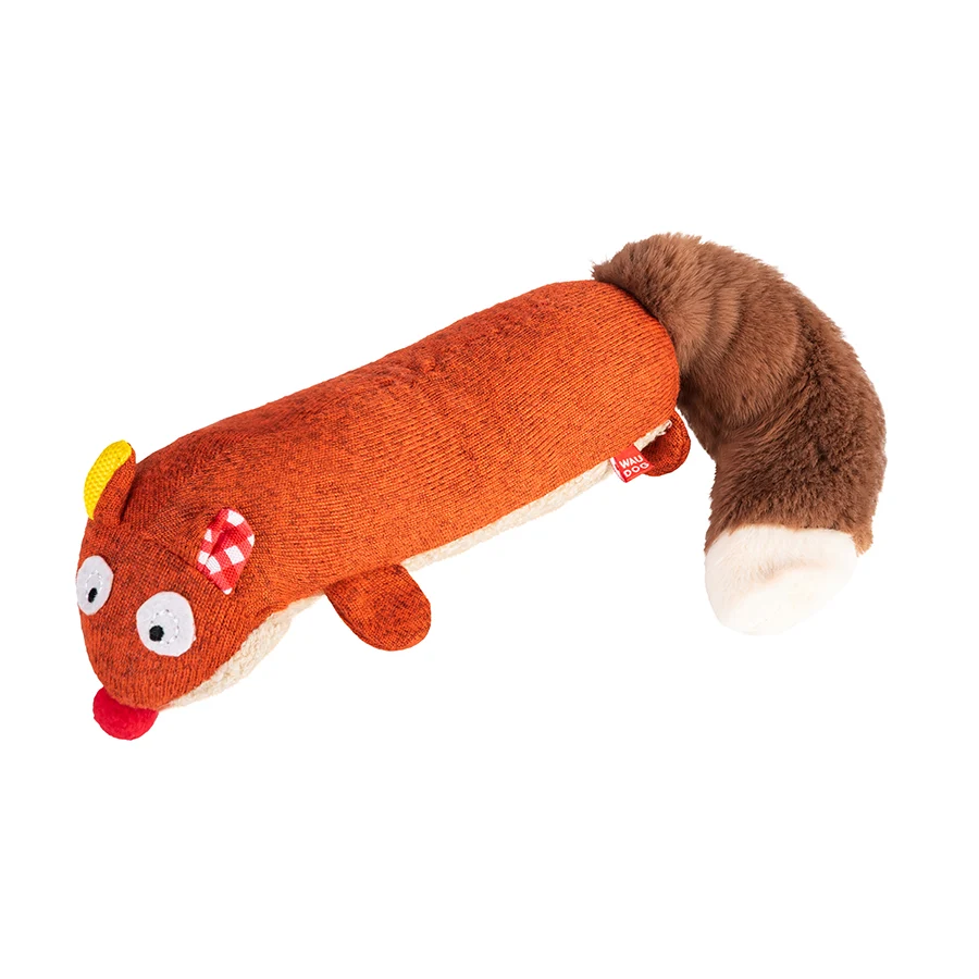Іграшка для собак WAUDOG Fun Plush Лисиця трикотаж 5х18 см помаранчевий