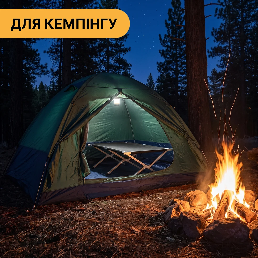 Розкладушка туристична LEOBRO LB-MC-B1-BLK 150 кг Сталь 65x190 см Чорна