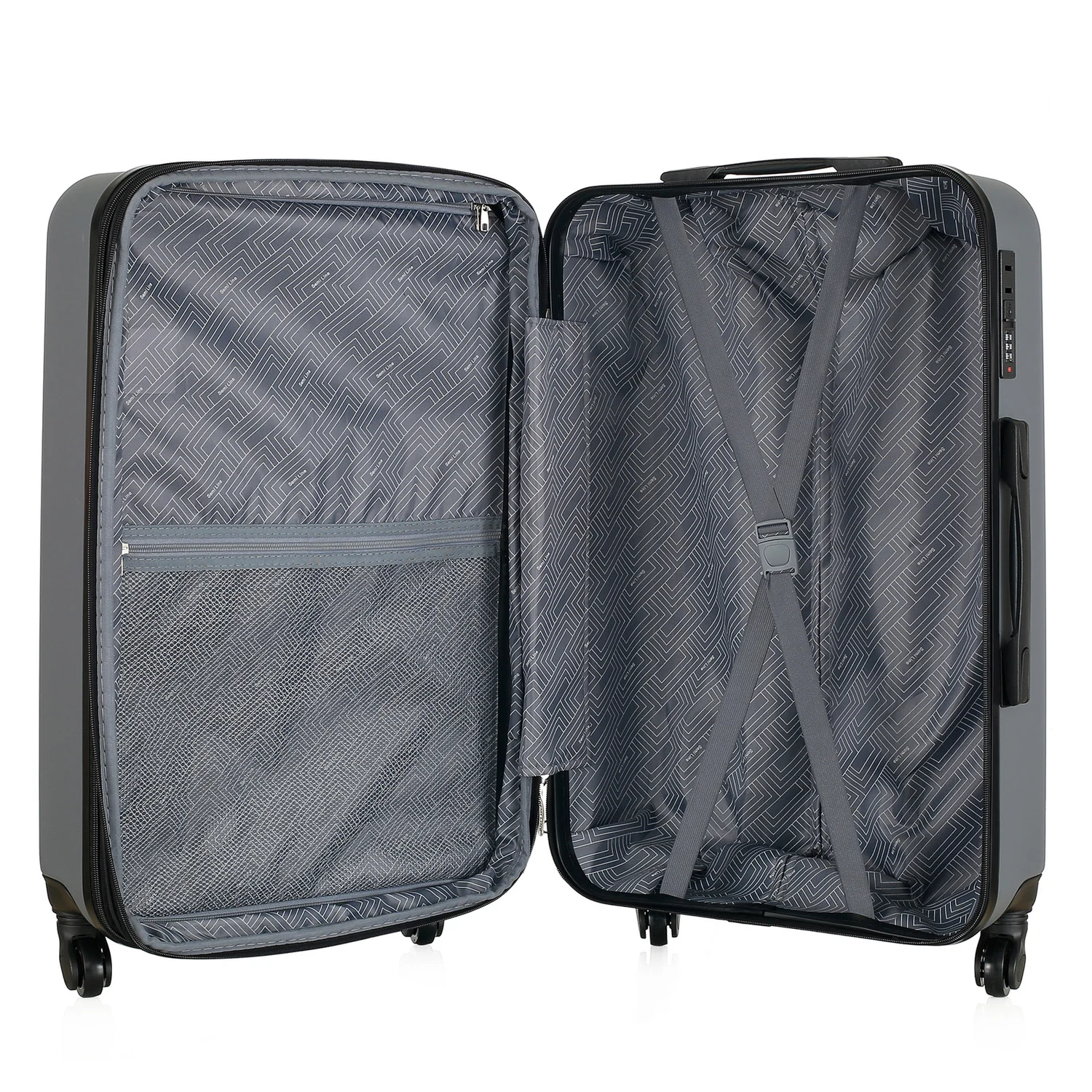 Чемодан Semi Line 24" (M) графітовий ABS-пластик 67 л з розширювальним клапаном