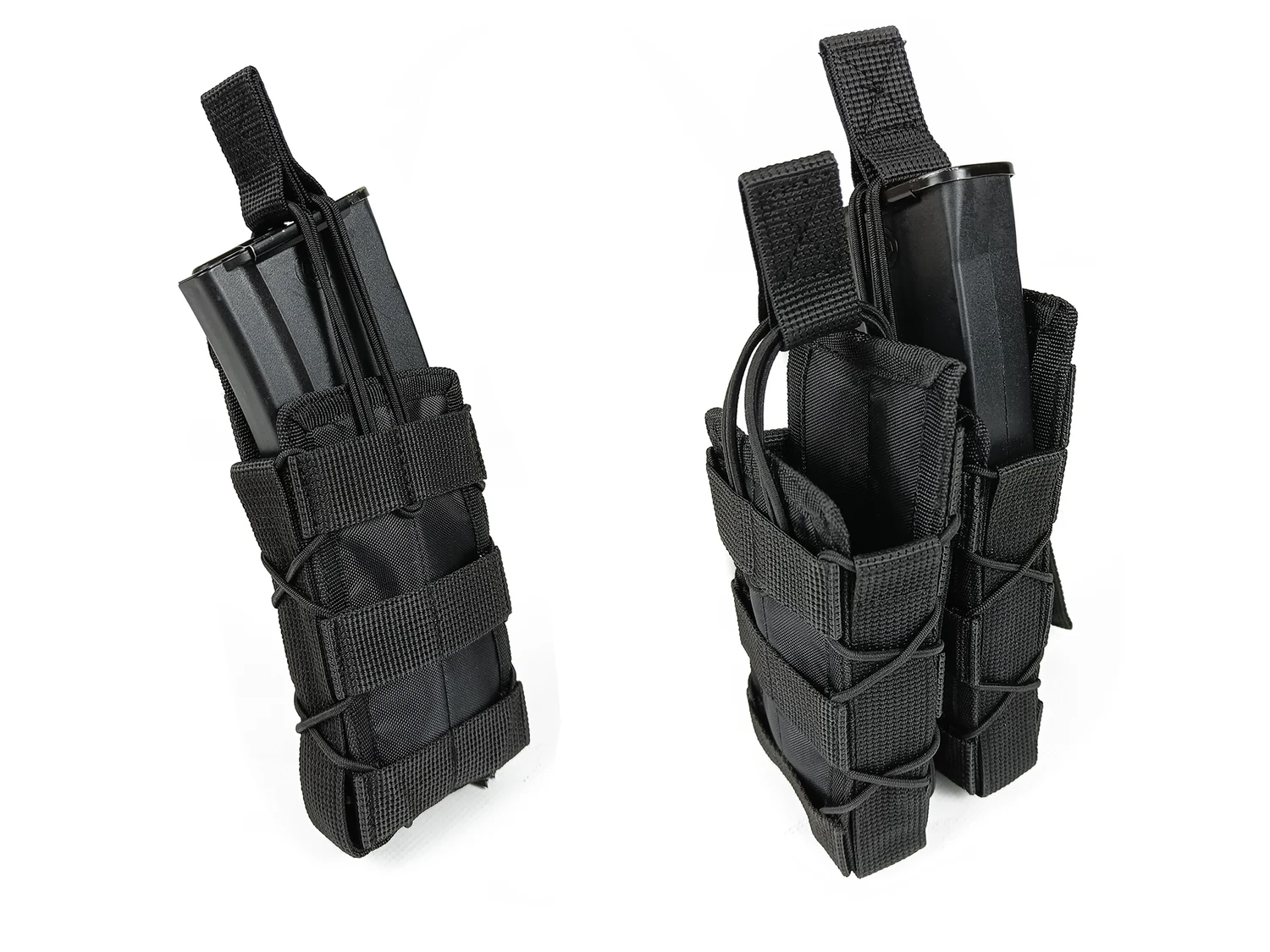 Підсумок одинарний для магазину АК/РПК MOLLE чорний Cordura 1050 висота більше 30 см