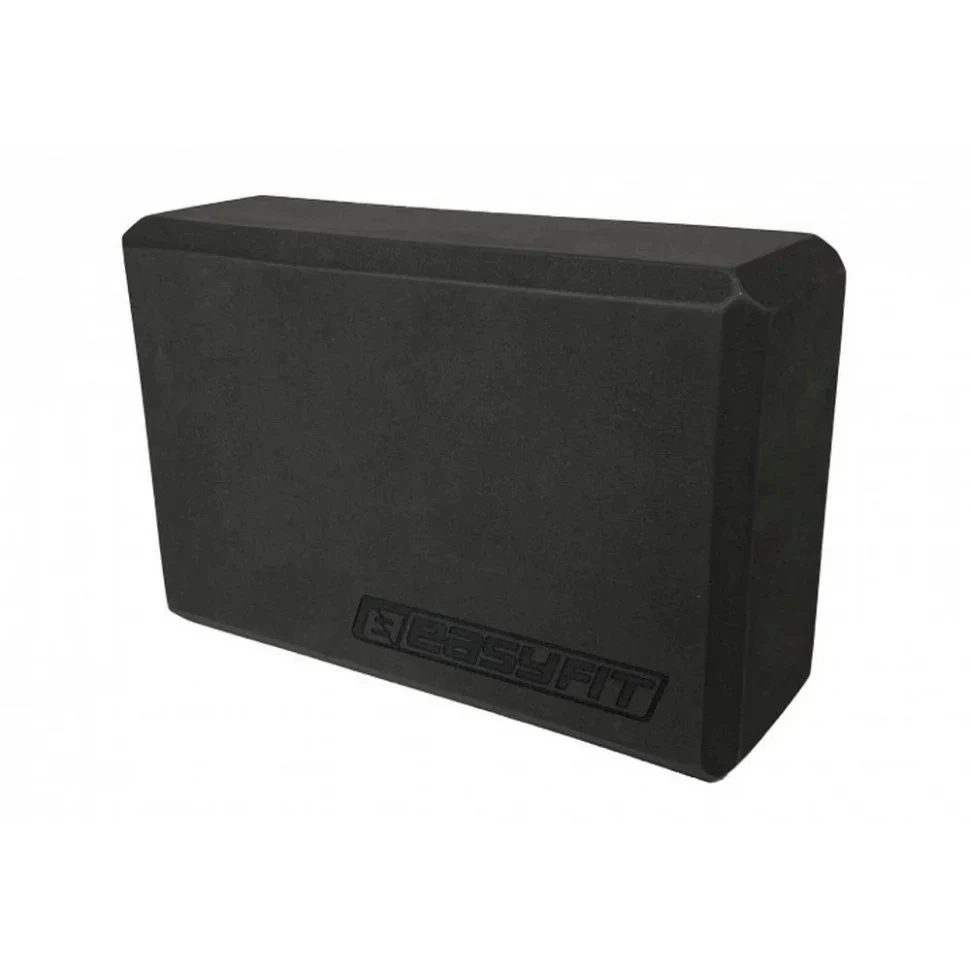Блок для йоги EasyFit EF-1818-B 23x15,5x7,5 см EVA Чорний