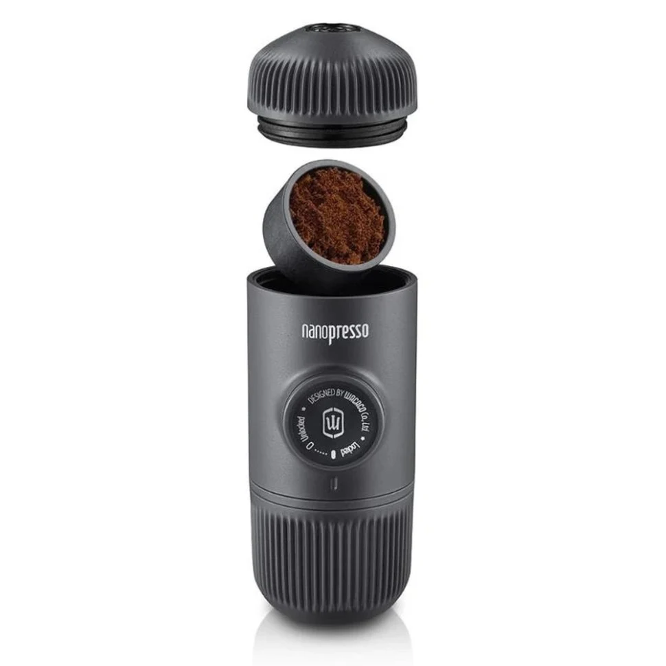 Портативна еспресо-кавоварка Wacaco Nanopresso механічна 62х71х156 мм нержавіюча сталь