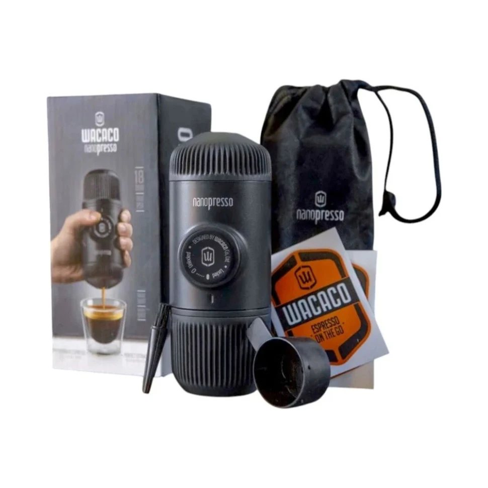Портативна еспресо-кавоварка Wacaco Nanopresso механічна 62х71х156 мм нержавіюча сталь