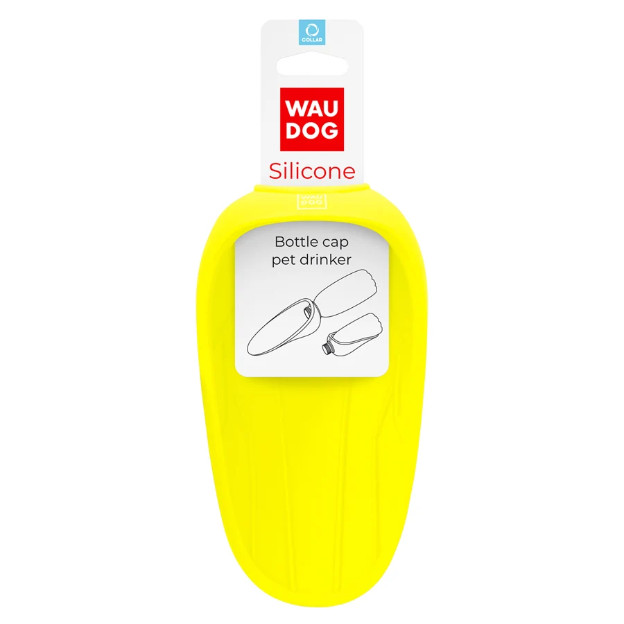 Поїлка-насадка WAUDOG Silicone 165х90 мм силікон жовта