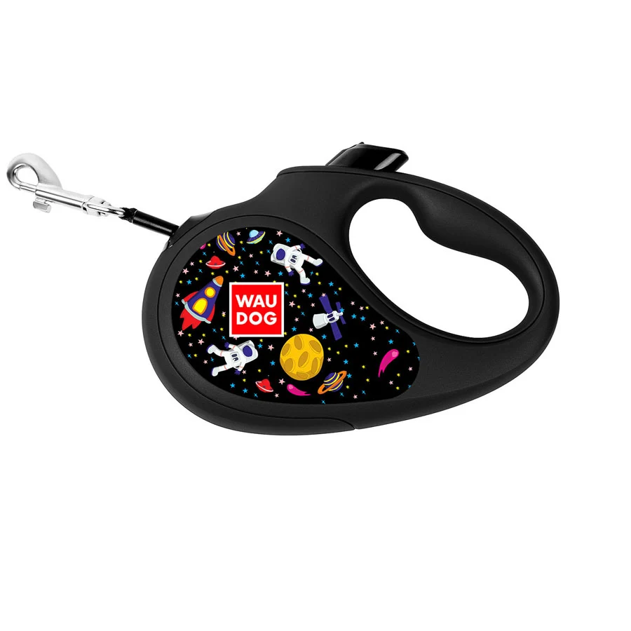 Повідець-рулетка WAUDOG R-leash XS 3 м пластик чорний до 12 кг