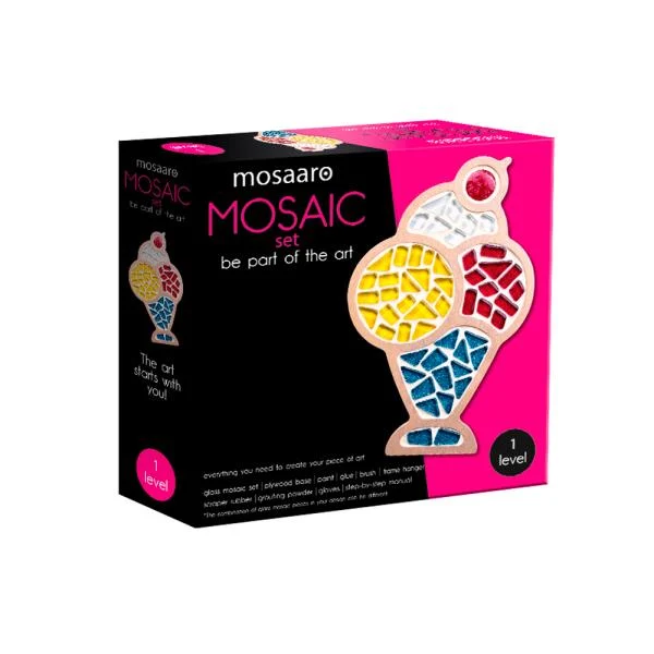 Набір для скляної мозаїки  Mosaaro Морозиво  основа з МДФ  різнобарвний