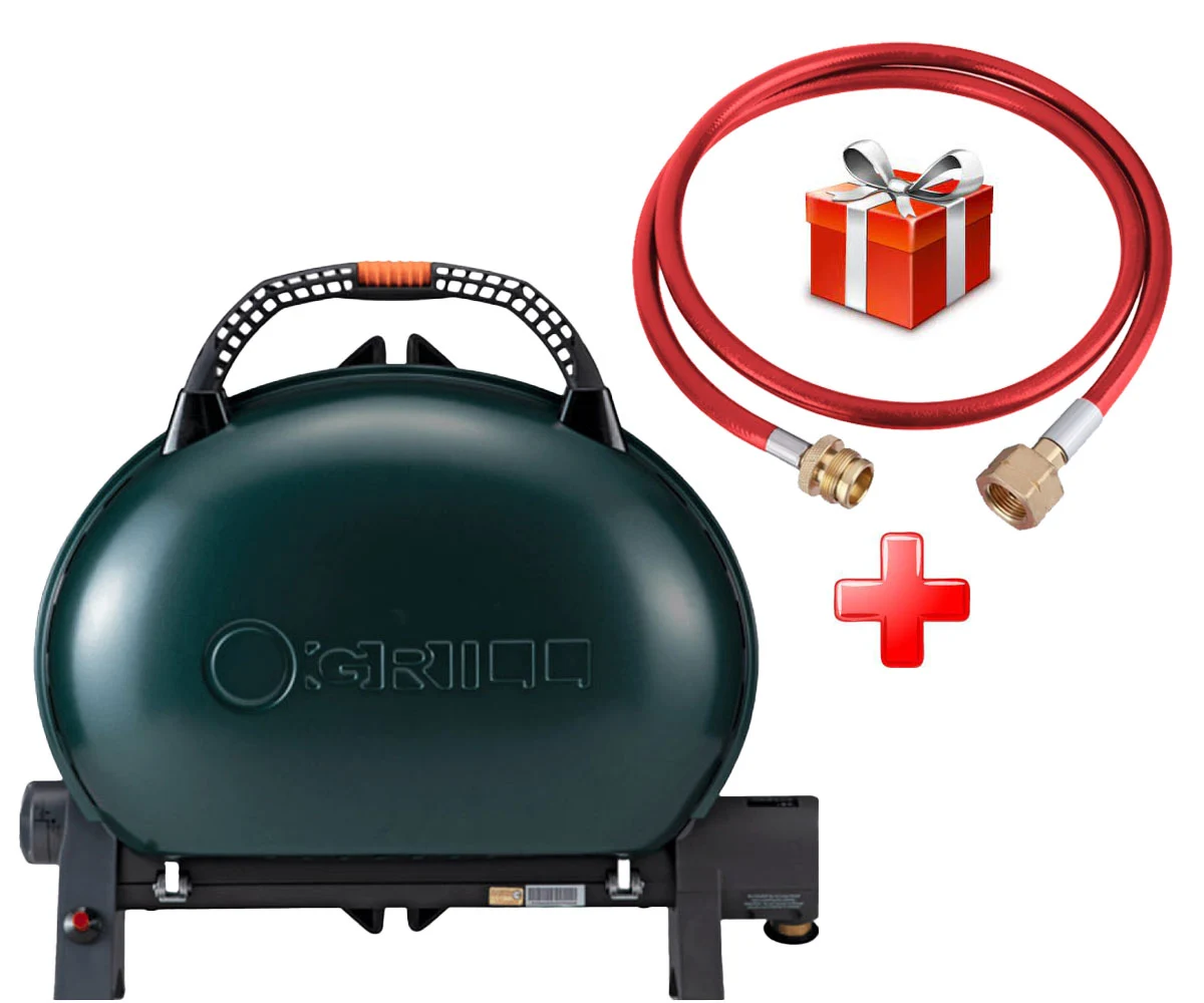 Портативний газовий гриль O-GRILL 500 58,5x21,5x56,7 см металевий зелений