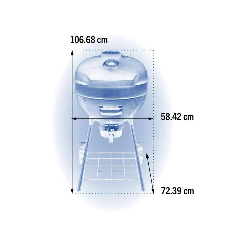 Вугільний гриль Napoleon PRO Kettle PRO22K-LEG-3 57 см сталь чорний