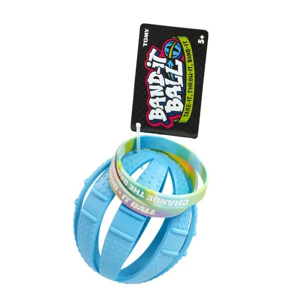 Іграшка розвивальна Band-it Ball 3-в-1 блакитна пластикова діаметр 9 см