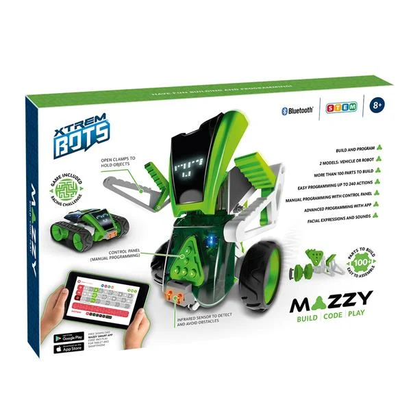 Програмований робот Xtrem Bots Mazzy STEM 19 см пластик 40 емоцій танцюючий