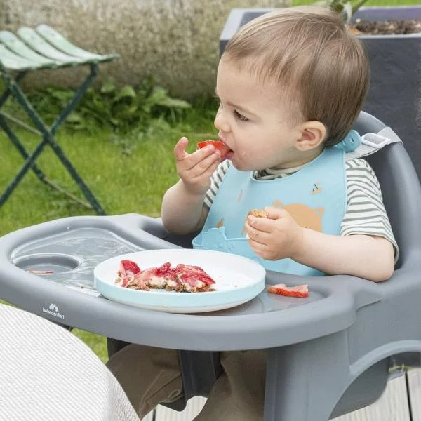 Стільчик для годування Bebe Confort Meely 58х59х86 см темно-сірий легкий з регульованою опорою для ніг