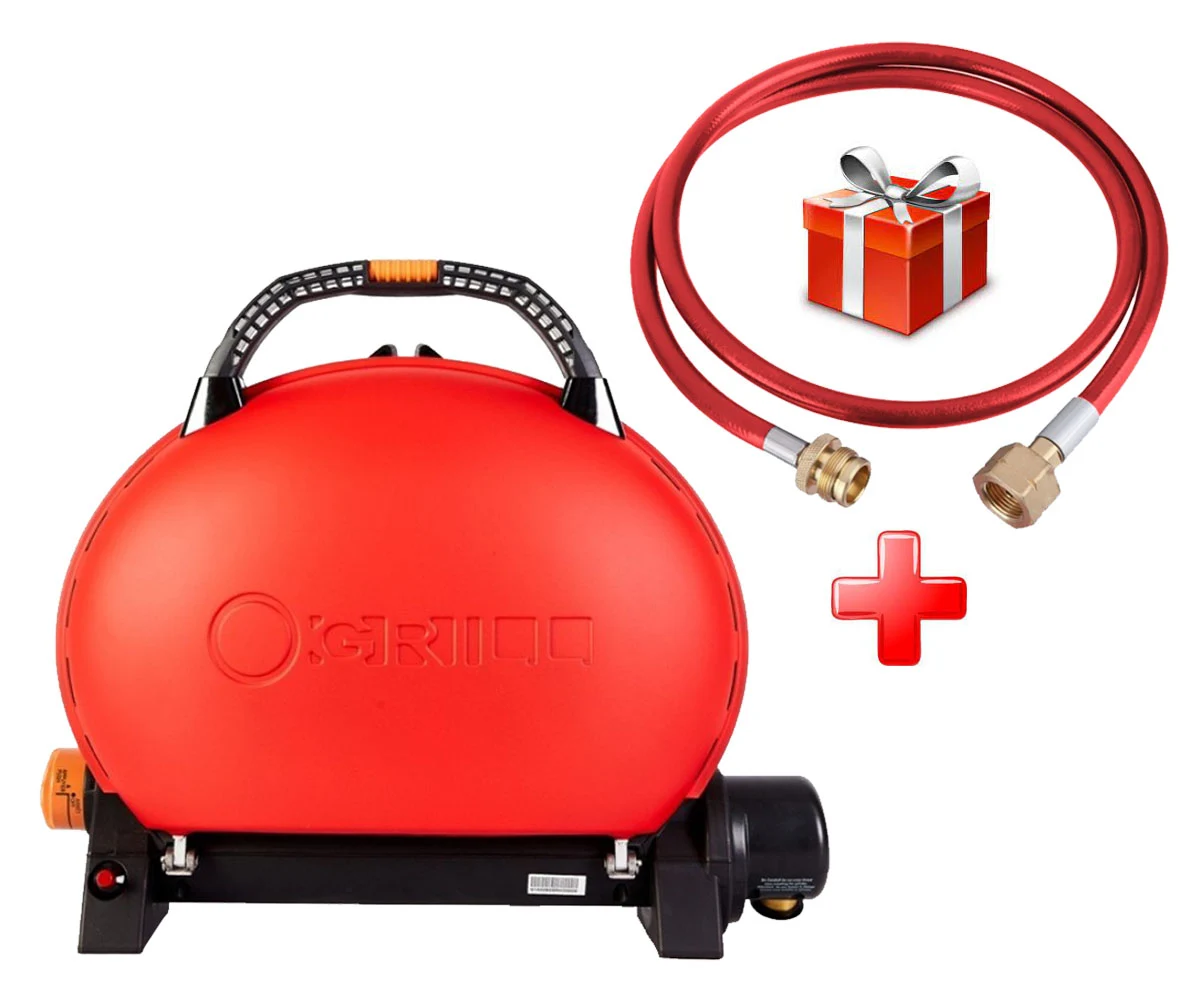 Портативний газовий гриль O-GRILL 500 58,5х21,5х56,7 см металевий червоний
