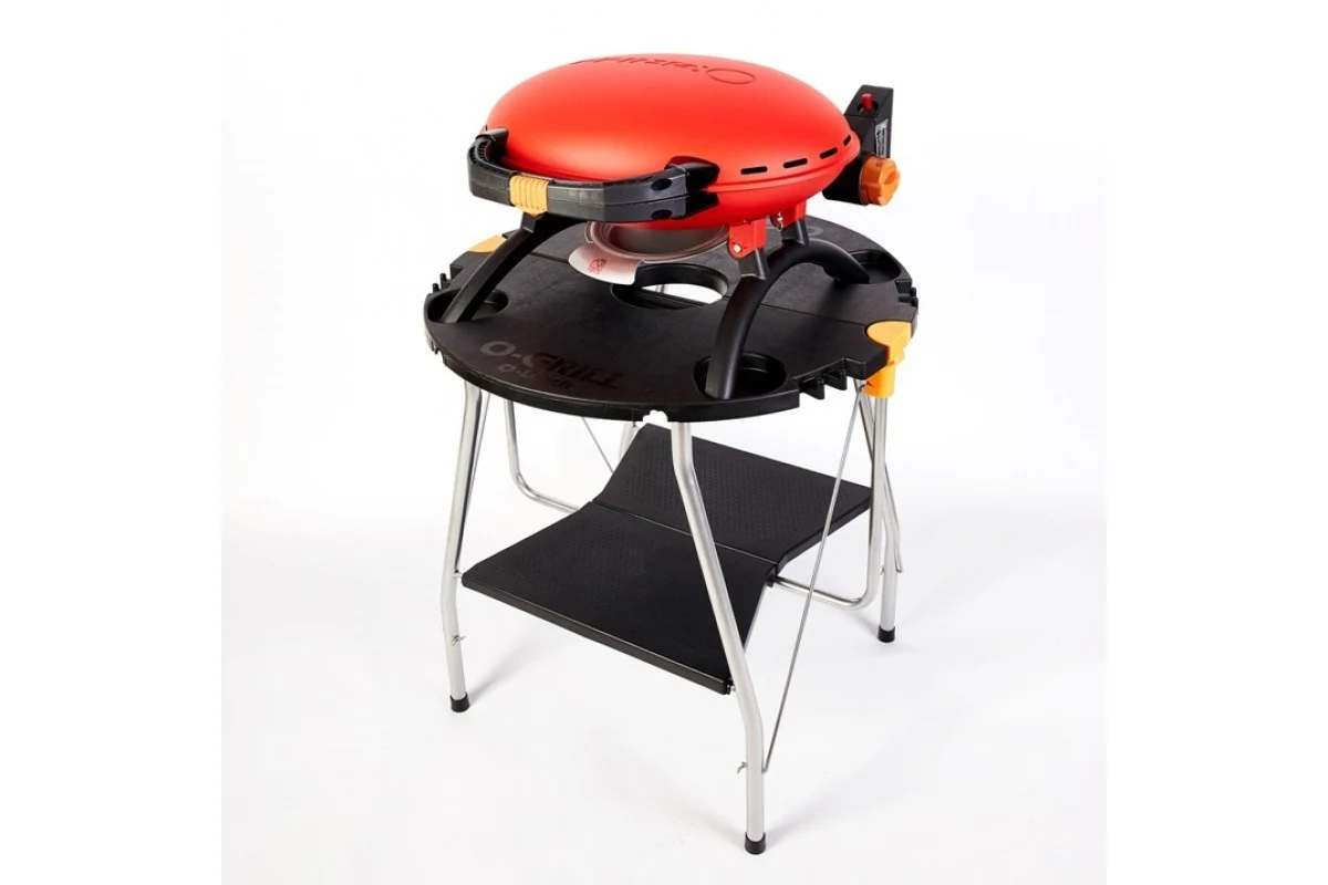 Портативний газовий гриль O-GRILL 500 58,5х21,5х56,7 см металевий червоний