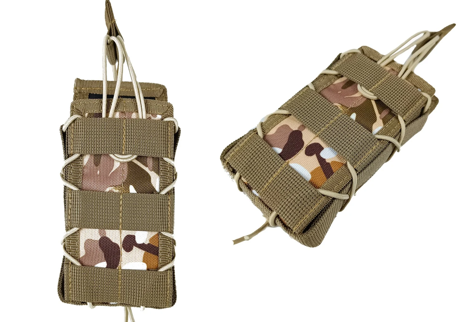 Підсумок одинарний для магазину АК/РПК MOLLE Cordura 1050 30 см мультикам степовий