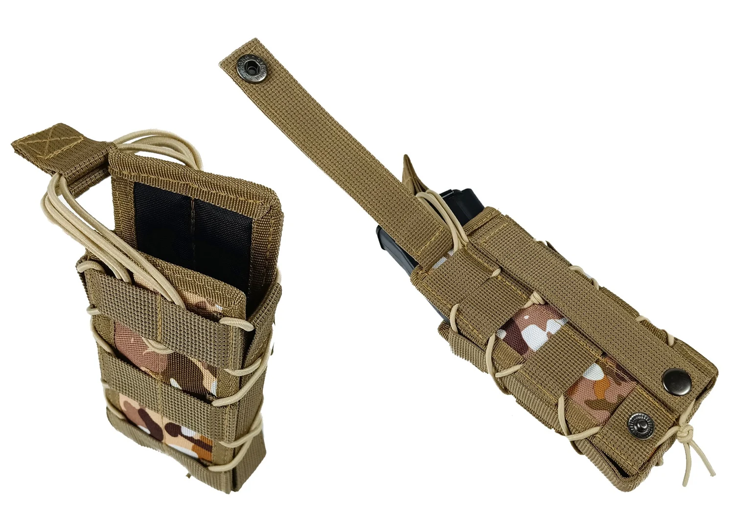 Підсумок одинарний для магазину АК/РПК MOLLE Cordura 1050 30 см мультикам степовий