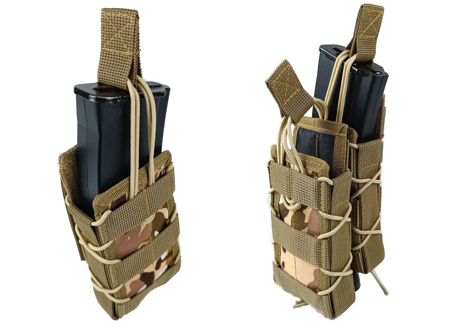 Підсумок одинарний для магазину АК/РПК MOLLE Cordura 1050 30 см мультикам степовий
