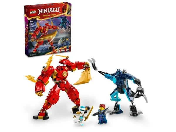 Конструктор LEGO NINJAGO Робот вогняної стихії Кая 322 деталі Пластик Червоний