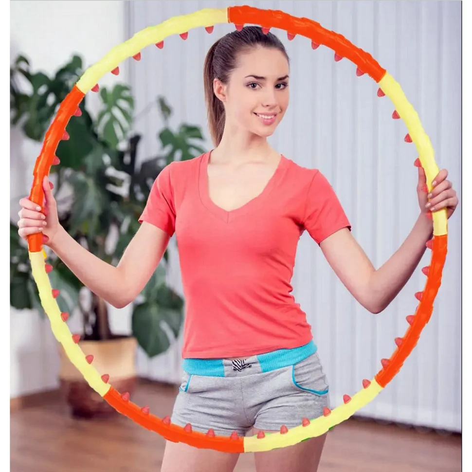 Обруч масажний Magnet Massage Hoop NE-F-50 105х100 см пластик різнокольоровий