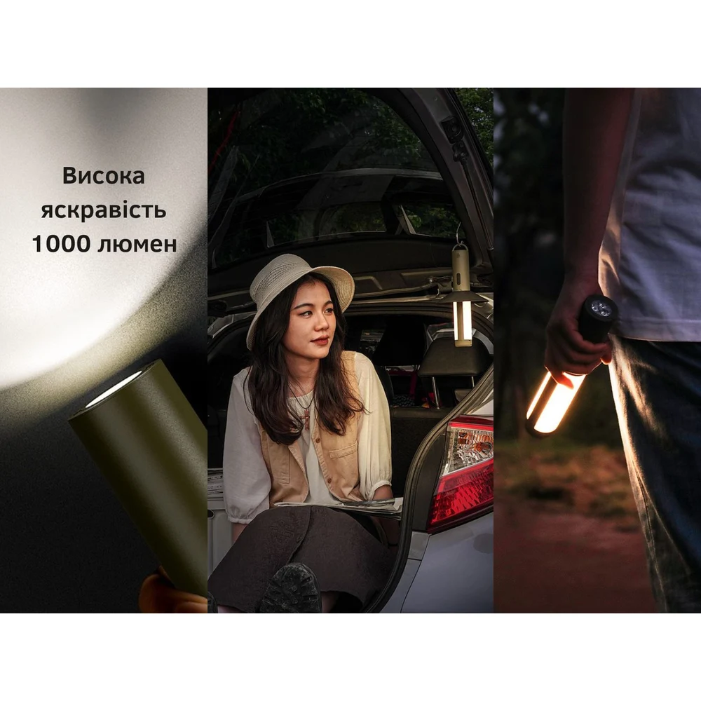 Багатофункціональний ліхтар NexTool Wukong 1000 лм пластик чорний 230х40 см