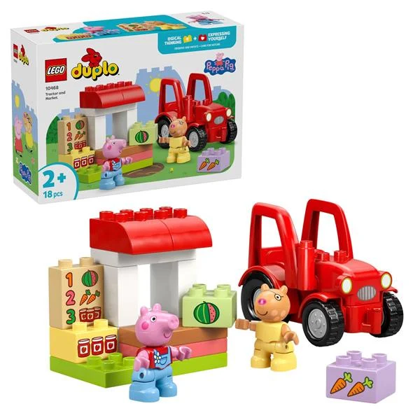 Конструктор LEGO DUPLO Пеппа Трактор 18 деталей пластик різнобарвний