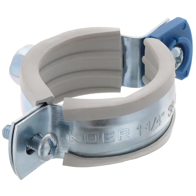 Хомут трубний 1-1/4" (38-43 мм) оцинкований сірий Koer KCB.10.G