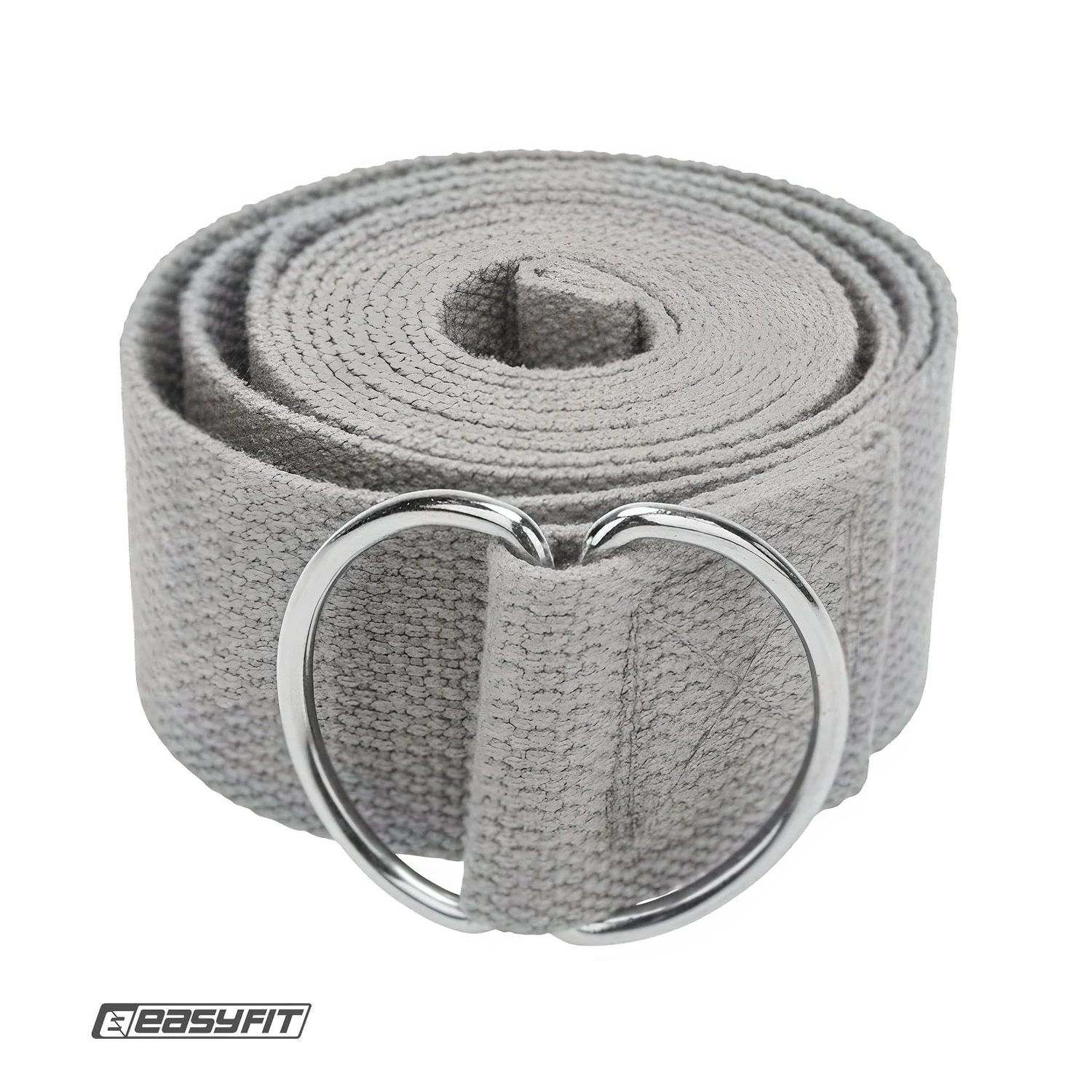 Ремінь для йоги EasyFit 183 см гіпоалергенний сірий