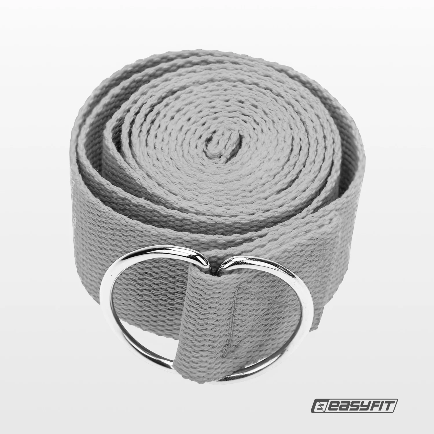 Ремінь для йоги EasyFit 183 см гіпоалергенний сірий