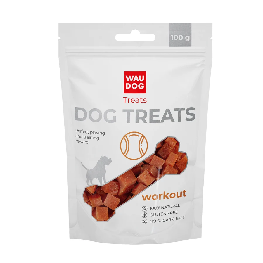 Ласощі для собак WAUDOG Treats Курячі кубики 100 г 89% куриного м'яса