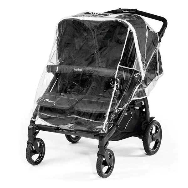Дощовик для коляски Peg-Perego Book for Two водонепроникний прозорий з чохлом для зберігання
