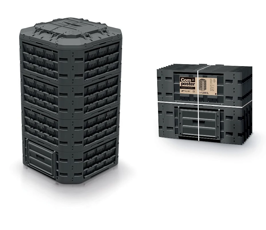 Компостер 1250л Compogreen Vario пластиковий чорний 915x950x1610 мм