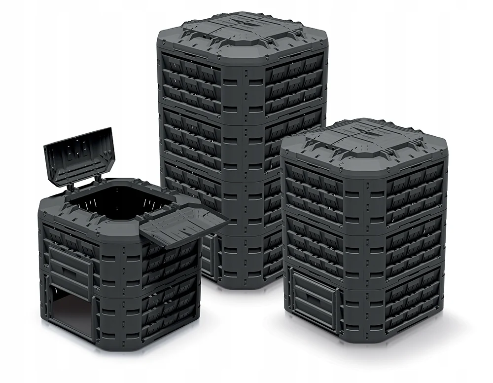 Компостер 1250л Compogreen Vario пластиковий чорний 915x950x1610 мм