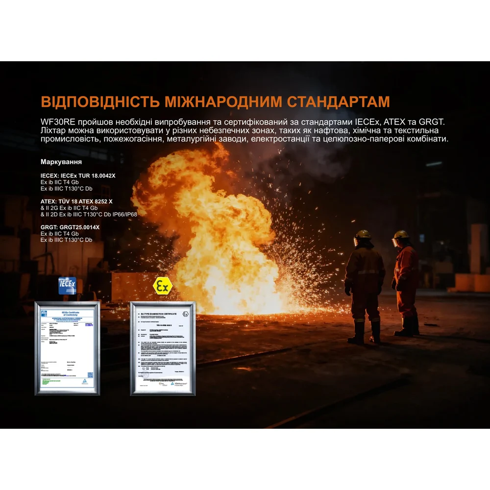 Ліхтар ручний вибухобезпечний Fenix WF30RE Spark 300 лм пластик чорний 151,7х34х28 мм