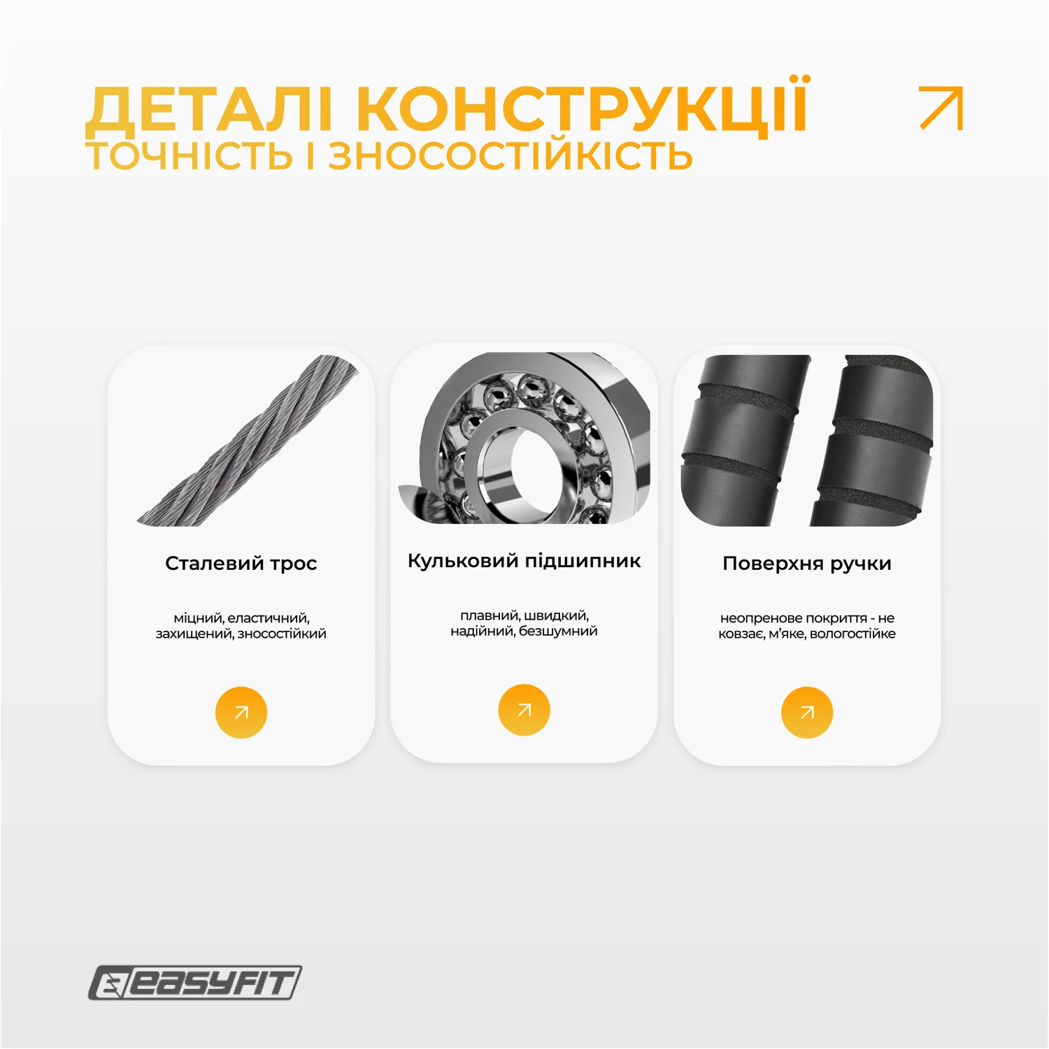 Скакалка швидкісна з утяжелителем 2 х 80 г сталь неопрен 2,75 м чорна