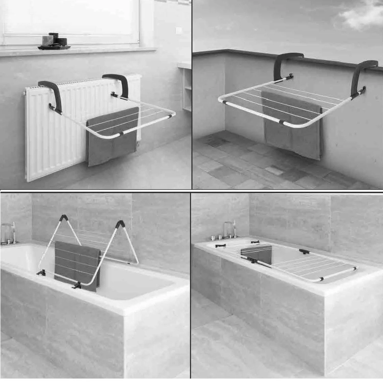 Сушарка для білизни Casa Si Flex Dry 4in1 підлогова/навісна 20 м сталь біла 180x92x50 см