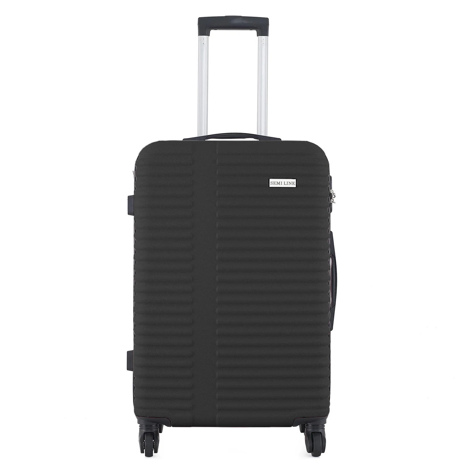 Чемодан Semi Line 20" (S) чорний ABS-пластик 41 л з кодовим замком на 4 колесах