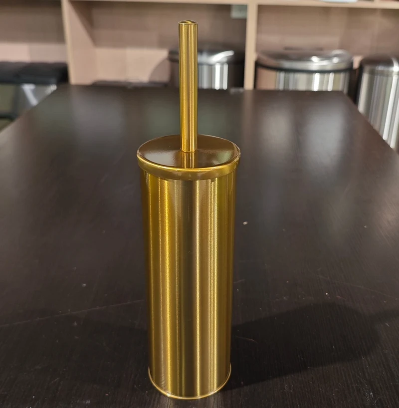 Йоржик для унітазу підлоговий Mixxus Ellipse-TB0202 нержавіюча сталь 40х10х10 см матове золото