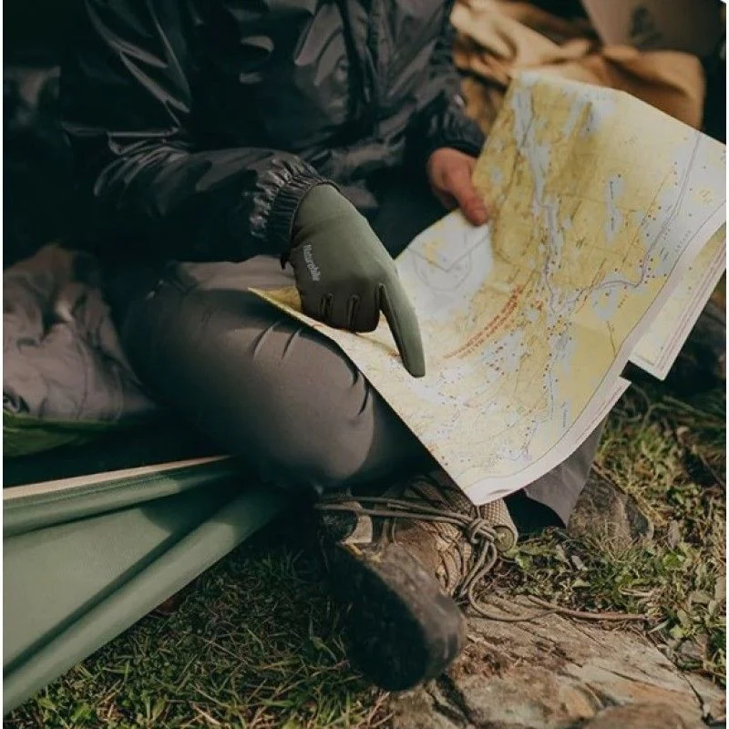 Рукавички трикотажні покращений хват Naturehike NH20FS032 92% поліестер 8% спандекс розмір L оливковий