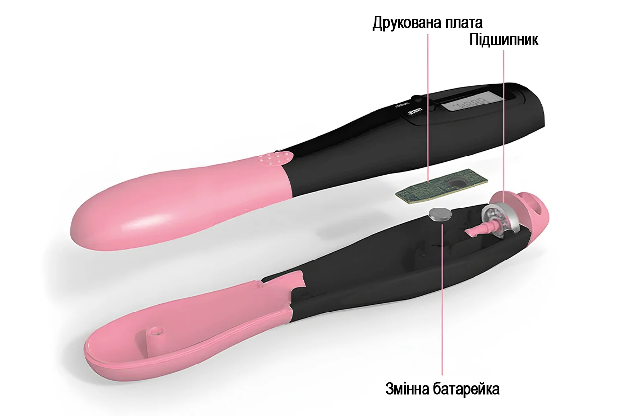 Скоростна скакалка з лічильником 2,8 м сталевий трос чорна-рожева