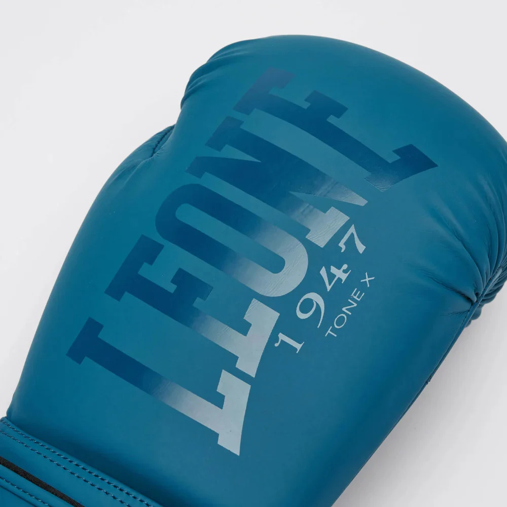 Боксерські рукавиці LEONE 1947 Tone X 12 унцій натуральна шкіра Teal