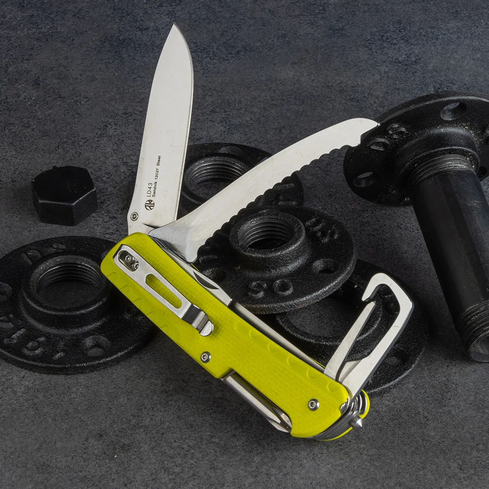 Багатофункціональний ніж Ruike LD43 85 мм 12C27 G10 зелений 15 функцій