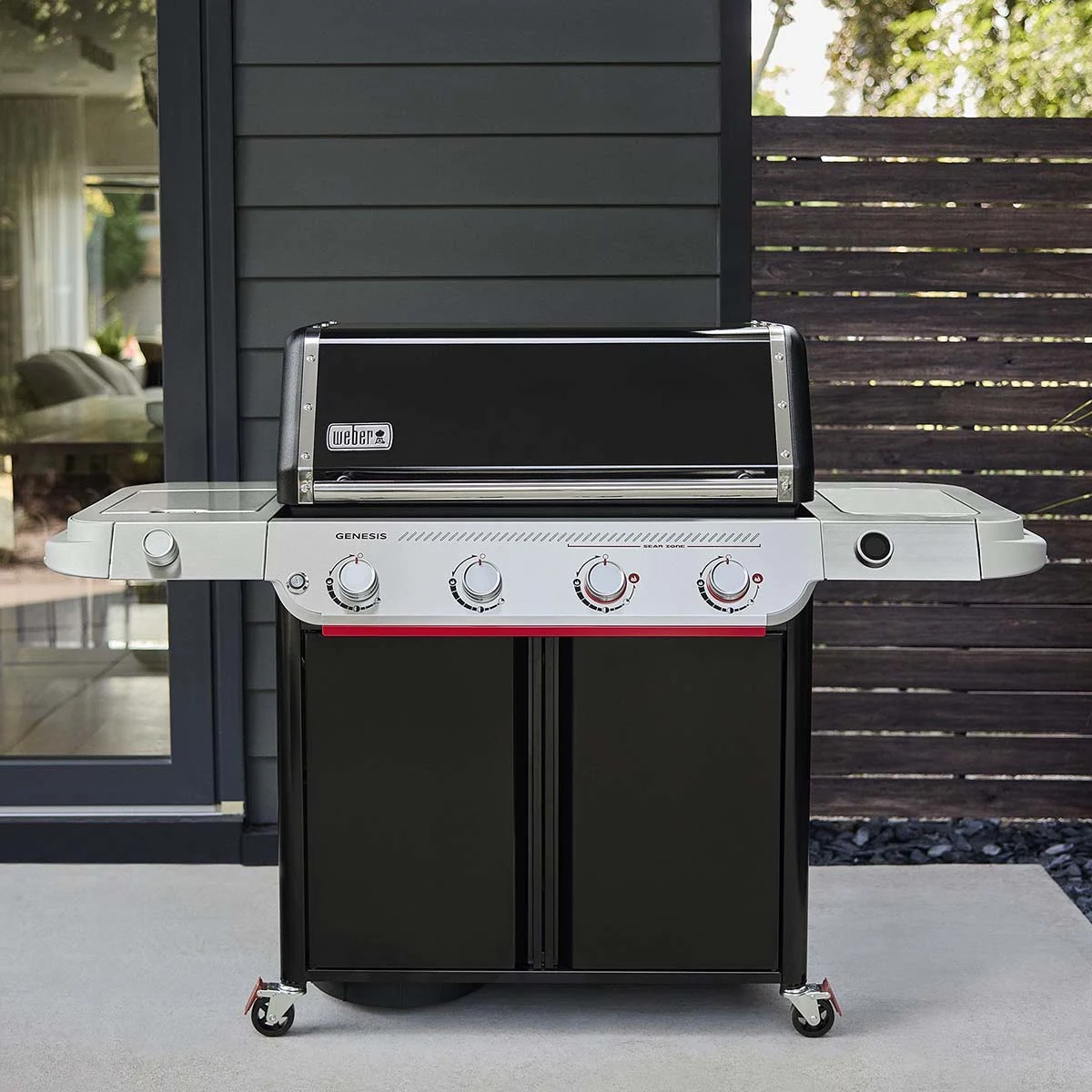 Газовий гриль Weber Genesis E-435W 173х68,5х122 см сталь чавунний чорний