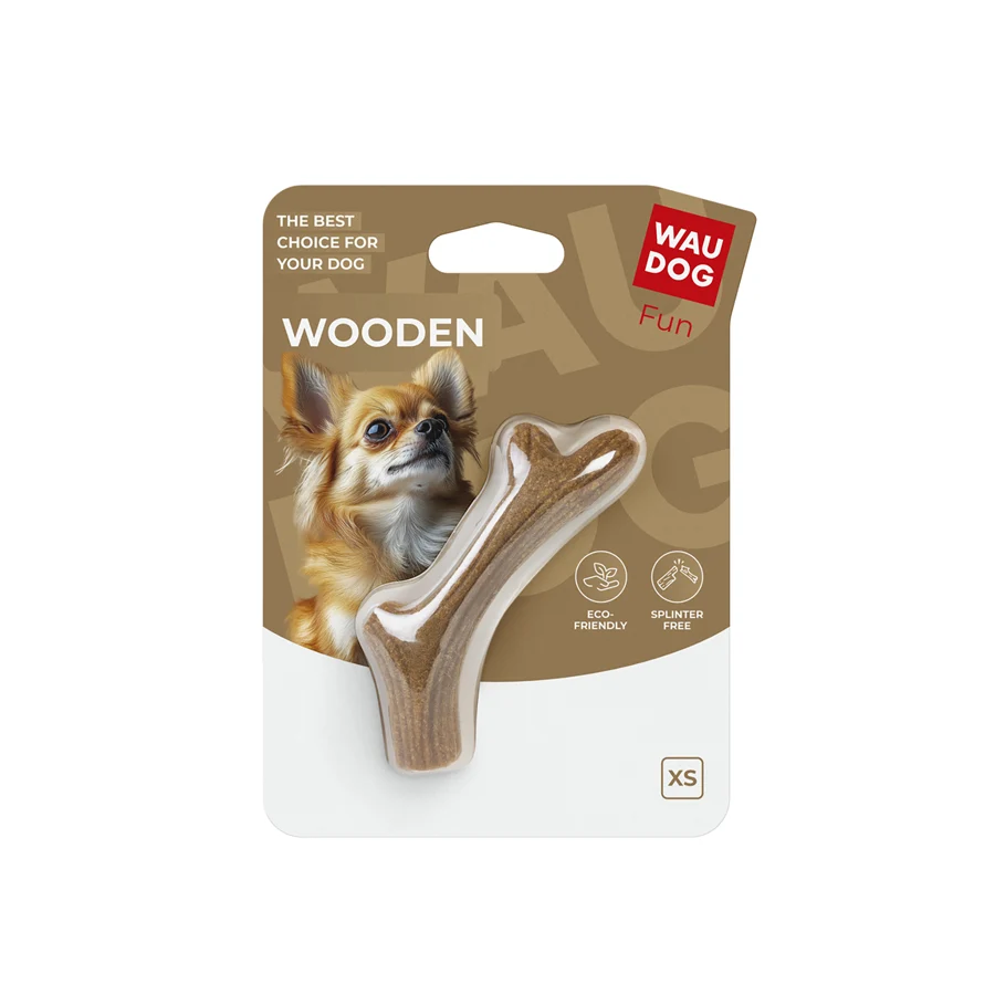 Іграшка для собак WAUDOG Fun Wooden Ріг XS 10 см Дерево Дерев'яний