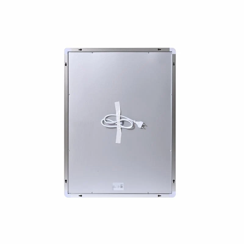 Дзеркало косметичне Qtap Mideya (MI2) 600х800 з годинником LED Touch антизапотіванням