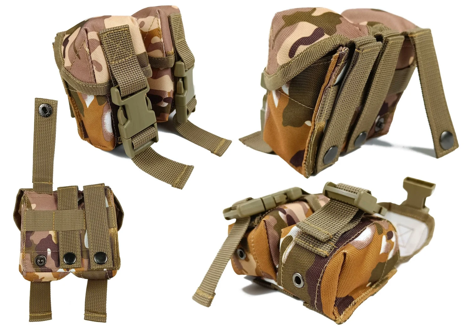 Підсумок гранатний подвійний MOLLE 60x50x100 мм Cordura 1050 мультикам степовий