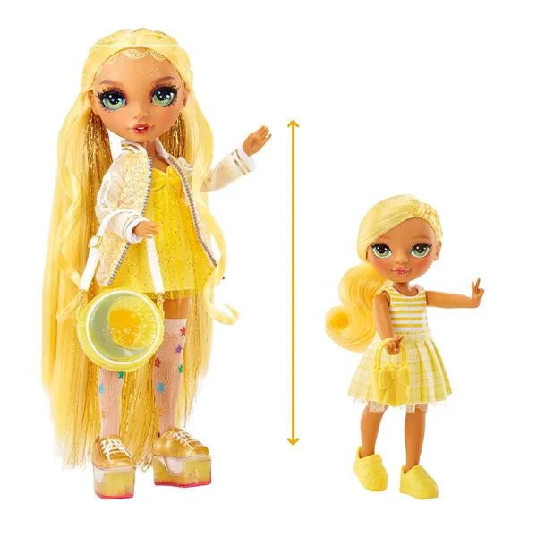 Лялька Rainbow High Littles Дейзі 15 см жовта з одягом та улюбленцем