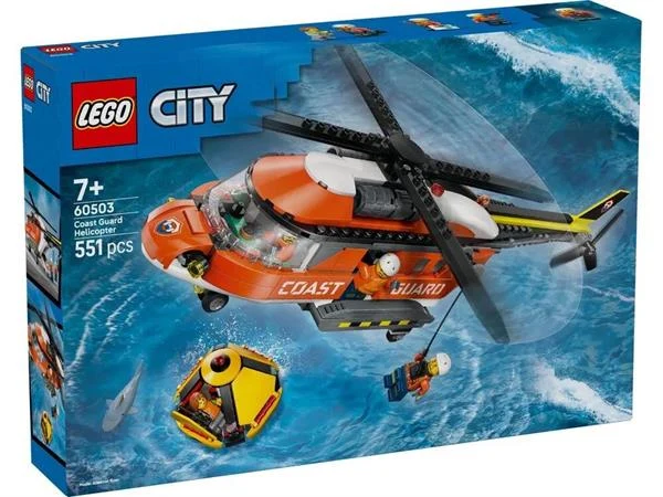 Конструктор LEGO Гелікоптер берегової охорони 551 деталь Пластик Червоний