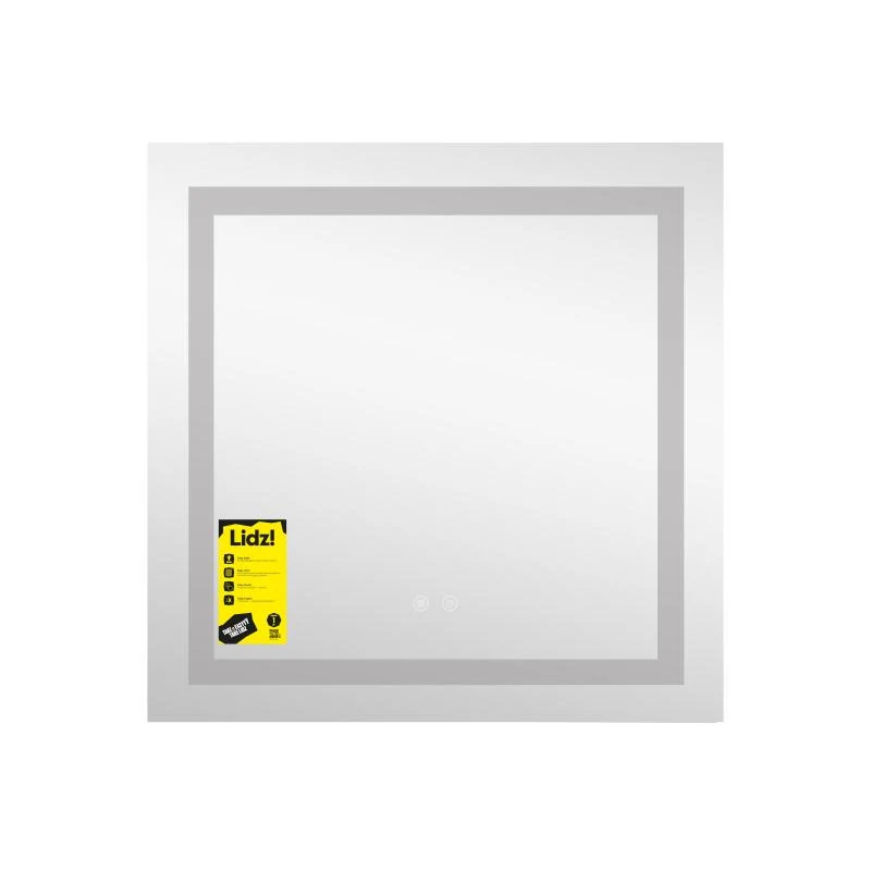 Дзеркало настінне Lidz Kubis KU1 700х700 см з LED-підсвічуванням антизапотіванням біле
