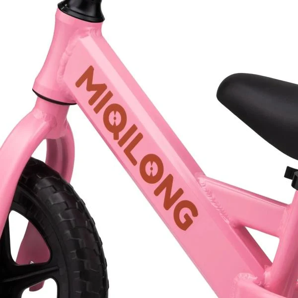 Біговел Miqilong HP 12" алюмінієвий рожевий для дітей до 4 років, регульоване сидіння 53х40х82 см
